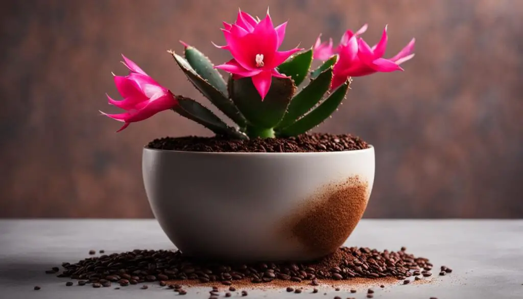 coffee grounds for christmas cactus care