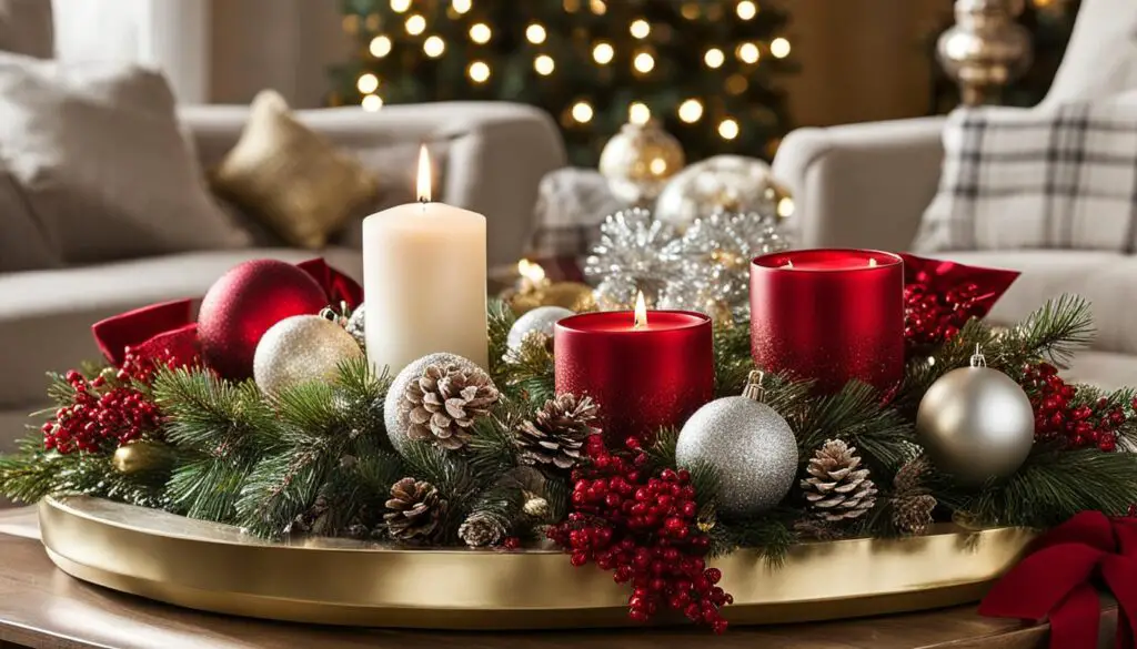 Christmas coffee table decor