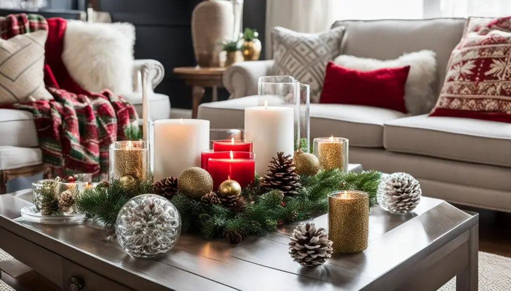 creative coffee table decorations for Christmas