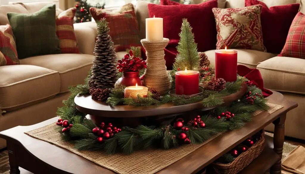 festive coffee table decor