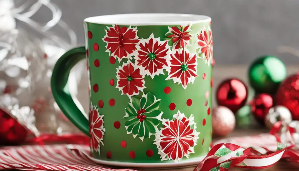 holiday-themed coffee mug wrapping techniques