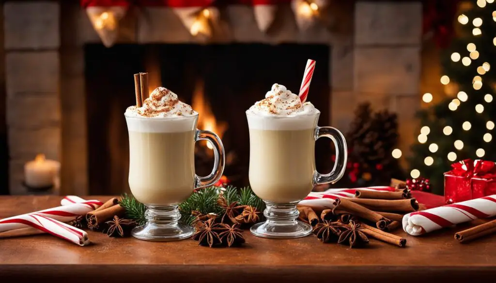 alcoholic and non-alcoholic eggnog mixers