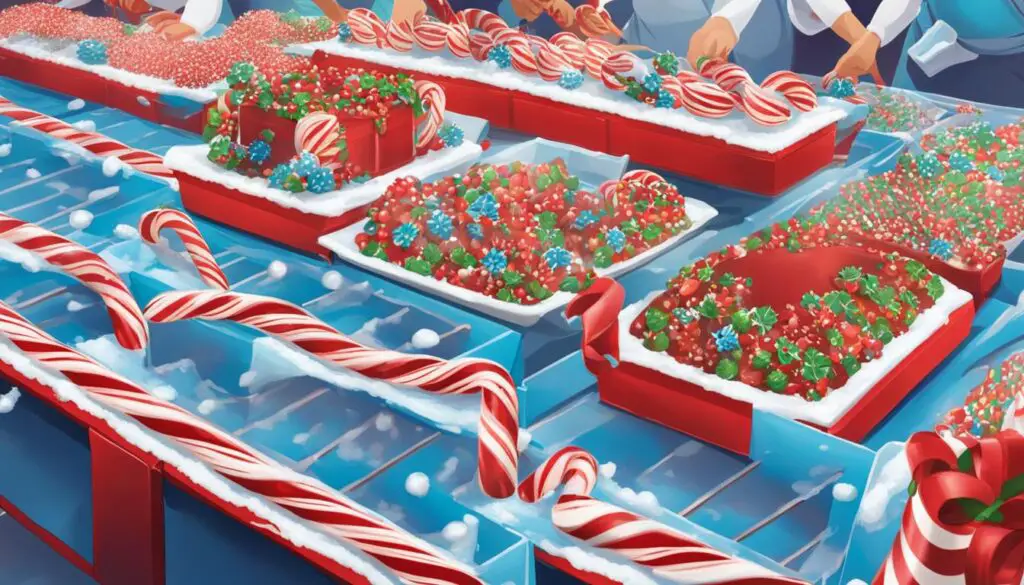 candy cane production